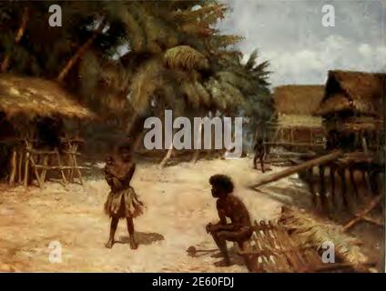 Norman Hardy pittura dai primi anni del 1900 Melanesia Foto Stock