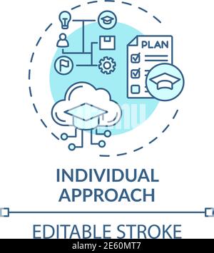 Icona del concetto di approccio individuale Illustrazione Vettoriale