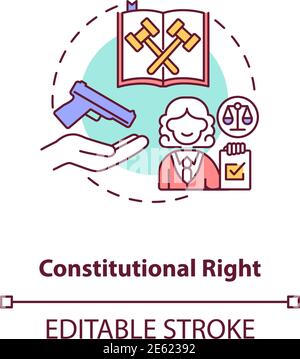 Icona del concetto di diritto costituzionale Illustrazione Vettoriale