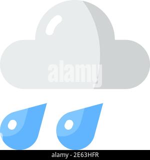 Icona di colore piatto vettoriale dell'applicazione delle previsioni meteo Illustrazione Vettoriale