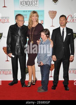 Los Angeles, Stati Uniti. 03 settembre 2010. Larry King Wife Shawn Southwick  Son Ryan Seacrest 72 Credit: Tsuni/USA/Alamy Live News Foto Stock