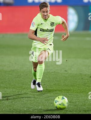 Eibar, Spagna. 21 gennaio 2021. Marcos Llorente di Atletico de Madrid in azione durante la Liga partita tra SD Eibar e Club Atletico de Madrid Foto Stock