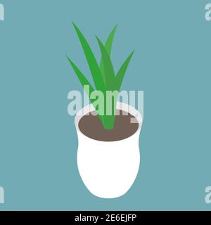 Houseplant nella pentola vettore illustrazione eps. 10 Illustrazione Vettoriale