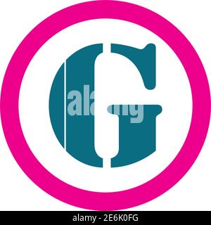 Elementi del modello di progettazione delle icone del logo Letter G per l'applicazione o l'identità aziendale. Modello logo professionale g Letter Illustrazione Vettoriale