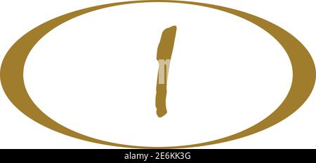 Logo lettera i. Disegno vettoriale del logotipo dell'alfabeto Illustrazione Vettoriale