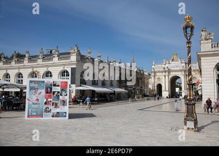 L'Arc Héré o Porte Héré su Place Stanilas a Nancy, Francia, Foto Stock