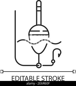 Icona lineare a virgola mobile Illustrazione Vettoriale