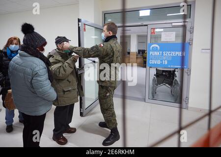 Varsavia, Mazoviano, Polonia. 29 gennaio 2021. COVID-19 Immunization Center .nella foto: Credit: Hubert Mathis/ZUMA Wire/Alamy Live News Foto Stock