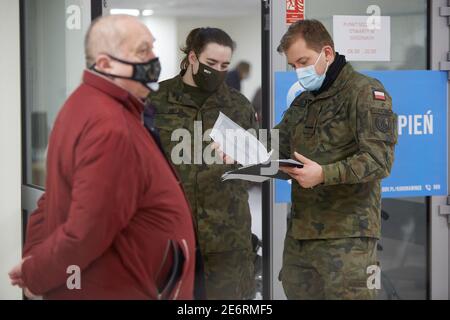 Varsavia, Mazoviano, Polonia. 29 gennaio 2021. COVID-19 Immunization Center .nella foto: Credit: Hubert Mathis/ZUMA Wire/Alamy Live News Foto Stock