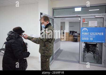 Varsavia, Mazoviano, Polonia. 29 gennaio 2021. COVID-19 Immunization Center .nella foto: Credit: Hubert Mathis/ZUMA Wire/Alamy Live News Foto Stock