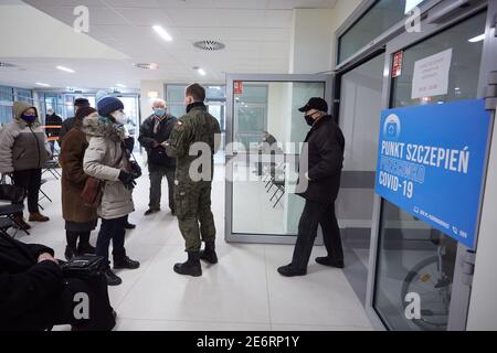 Varsavia, Mazoviano, Polonia. 29 gennaio 2021. COVID-19 Immunization Center .nella foto: Credit: Hubert Mathis/ZUMA Wire/Alamy Live News Foto Stock