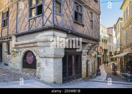 France, Gers, Auch, situato sulla GR 653, Via di Arles o Via Tolosana verso Santiago de Compostela, casa di Fedel 15 ° secolo Foto Stock
