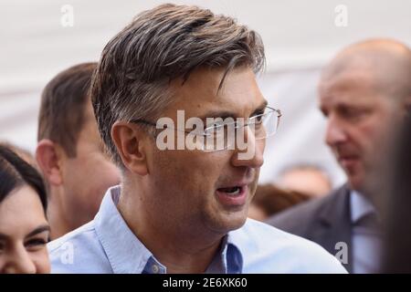 Andrej Plenkovic - primo Ministro della Croazia Foto Stock