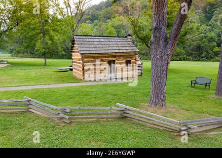 Abraham Lincoln's Boyhood Home a Knob Creek, Kentucky, USA Foto Stock