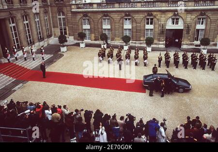 Consegna della Presidenza a Jacques Chirac presso il Palazzo Elysee, a Parigi, in Francia, il 17 maggio 1995. Foto di Patrick Durand/ABACAPRESS.COM Foto Stock