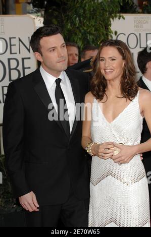 Ben Affleck e Jennifer Garner si posano sul tappeto rosso del 64° Golden Globe Awards che si tiene all'hotel Beverly Hilton di Los Angeles, CA, USA il 15 gennaio. 2007. Foto di Lionel Hahn/MCT/ABACAPRESS.COM Foto Stock