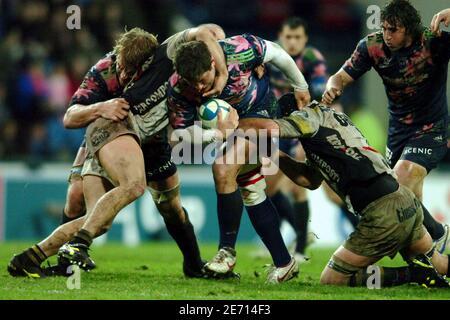 Stade Francais Benjamin Kayser in azione durante la tazza Heinenken, pool Three, Stade Francais vs Calvisano, allo stadio Jean Bouin, a Parigi, Francia, il 20 gennaio 2007. Stade Francais ha vinto 47-6. Foto di Gouhier-Taamallah/Cameleon/ABACAPRESS.COM Foto Stock