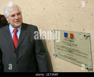 Il 9 marzo 2007, il ministro francese della Giustizia Pascal Clement, durante l'inaugurazione della prima prigione per minorenni a Meyzieu (sobborgo di Lione), in Francia. Foto di Vincent Dargent/ABACAPRESS.COM Foto Stock