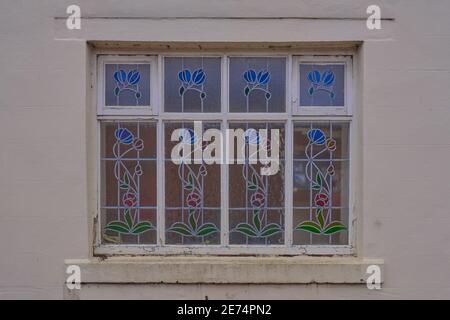 Traccia singola cartello stradale Foto Stock