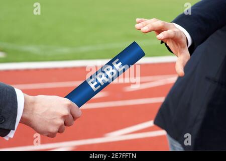 Ereditarietà in Erbe tedesco - continua la generazione e l'attività familiare Foto Stock