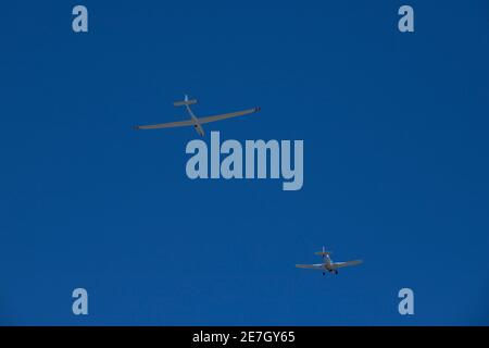 Volare con la Federazione di volo dell'Australia e la Melbourne Club di deltaplano Foto Stock