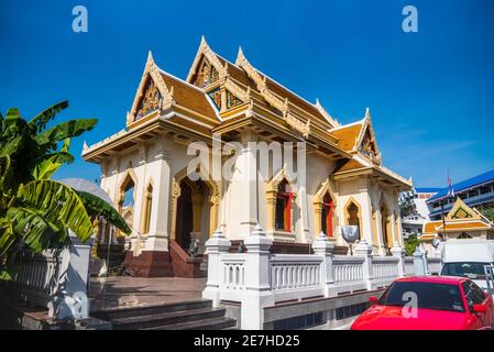Tempio buddista vicino a Wat Traimit o Tempio del Buddha d'oro, Bangkok, Thailandia Foto Stock