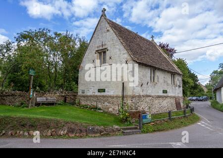 La Old School, ora chiamata Tom Brown's School Museum, Broad Street, Uffington, Oxfordshire, Regno Unito. Foto Stock