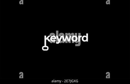 illustrazione dell'icona del disegno vettoriale del testo del logo della parola chiave Foto Stock