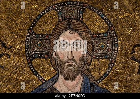 Triest Italia Chiesa di San giusto mosaico dettaglio Foto Stock