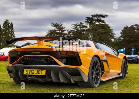 Lamborghini Aventador SVJ Roadster in mostra al Concours D’Elegance Si è svolto a Blenheim Palace il 26 settembre 2020 Foto Stock