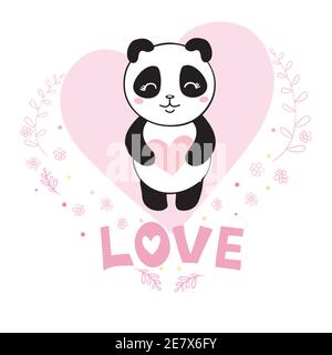 Vettore Panda, illustrazione panda, illustrazione vettoriale. Vettore animale. Illustrazione Vettoriale