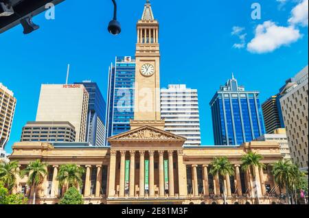 Municipio di Brisbane su King George Square, Brisbane, Queensland, Australia, Australasia Foto Stock