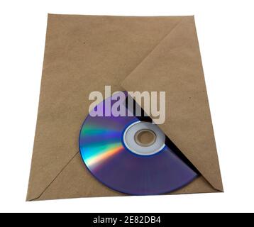 Busta non contrassegnata con un cd all'interno Foto Stock