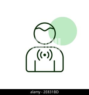 Nuovi sintomi di Coronavirus mal di gola vettore icona. Segno medico. Simbolo grafico per la progettazione di siti Web medici e applicazioni, logo, app, interfaccia utente Illustrazione Vettoriale