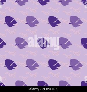 uccelli viola motivo vettoriale senza giunture Illustrazione Vettoriale