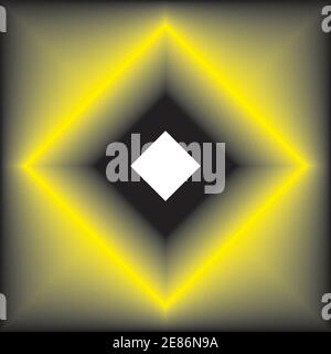 Cornice diamantata da nero a giallo su trasparente taglio del designer di sfondo Illustrazione Vettoriale