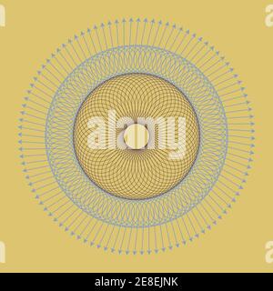 Un'immagine di sfondo astratta dell'arte della linea radiale. Illustrazione Vettoriale