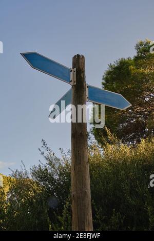 frecce puntatori nel parco Foto Stock