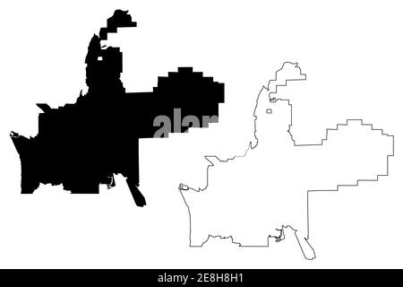 Provo City, Utah (Stati Uniti città, Stati Uniti d'America, stati uniti città) mappa vettoriale illustrazione, scrimble sketch Città di Provo mappa Illustrazione Vettoriale