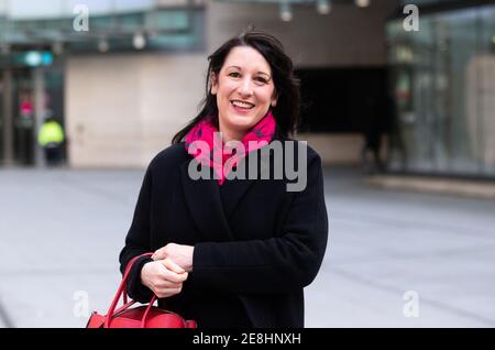 Londra, Regno Unito. 31 gennaio 2021. Rachel Reeves, Cancelliere ombra del Ducato di Lancaster e Ministro ombra per l'Ufficio di Gabinetto, presso gli studi della BBC per 'The Andrew Marr Show'. Credit: Mark Thomas/Alamy Live News Foto Stock
