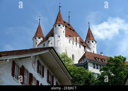 Thun (Schloss Thun) Canton Berna, Svizzera Foto Stock