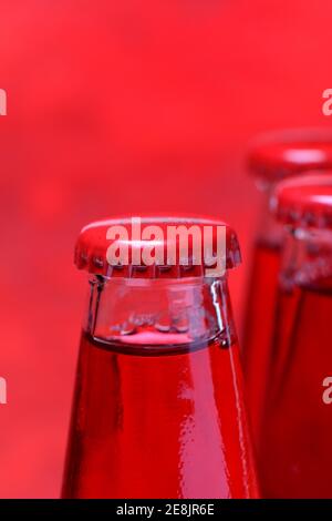 Tappo a corona su bottiglia, Campari Foto Stock