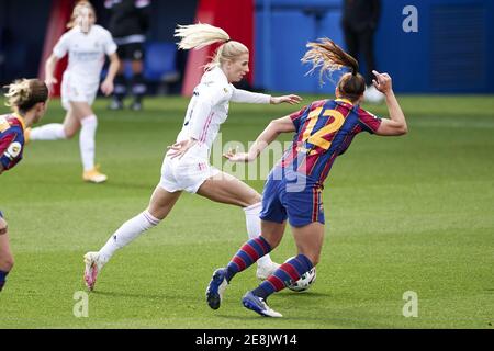 Barcellona, Spagna. 31 gennaio 2021. Sofia Jakobsson del Real Madrid durante la partita Primera Iberdrola tra il FC Barcelona e il Real Madrid allo stadio Johan Cruyff di Barcellona, Spagna. Credit: SPP Sport Press Photo. /Alamy Live News Foto Stock