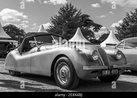 1950 Jaguar XK120 Drophead Coupé in mostra al Concours d’Elégance si è tenuta a Blenheim Palace il 26 settembre 2020 Foto Stock