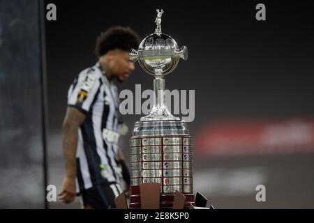 Stadio Maracana, Rio de Janeiro, Brasile. 30 gennaio 2021. Libertadores Cup, finale, Palmeiras vs Santos; il trofeo vincitore della Libertadores Cup si vede dopo la partita Credit: Action Plus Sports/Alamy Live News Foto Stock