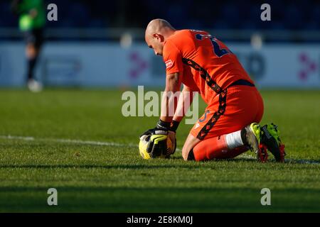 Bergamo, Italia. 31 gennaio 2021. Bergamo, Italia, Gewiss Stadium, 31 gennaio 2021, Jose Manuel Reina Perez (S.S. Lazio) durante Atalanta BC vs SS Lazio - Calcio italiano Serie A match Credit: Francesco Scaccianoce/LPS/ZUMA Wire/Alamy Live News Foto Stock