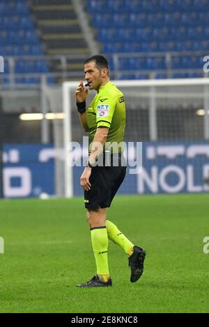 Milano, Italia. 30 gennaio 2021. L'arbitro Fabrizio Pasqua ha visto nella Serie UNA partita tra Inter Milano e Benevento a Giuseppe Meazza di Milano. (Foto: Gonzales Photo - Tommaso Fimiano). Foto Stock