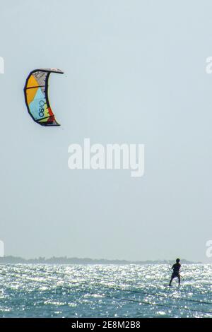 Kite Surf a Jericoacoara in Ceara Nord-est del Brasile Foto Stock