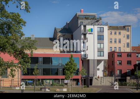 Halle (Saale) è la città più grande dello stato tedesco della Sassonia-Anhalt. Foto Stock