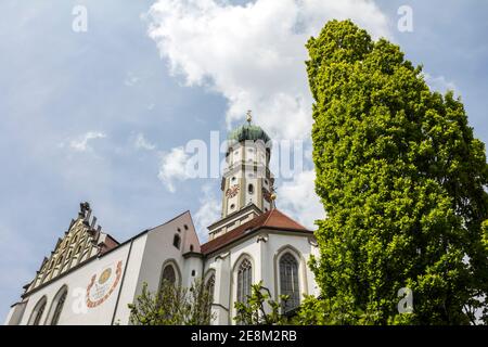 Augusta, Germania , la famosa chiesa di Evangelisch Saint Ulrich ad Augusta in Germania Foto Stock